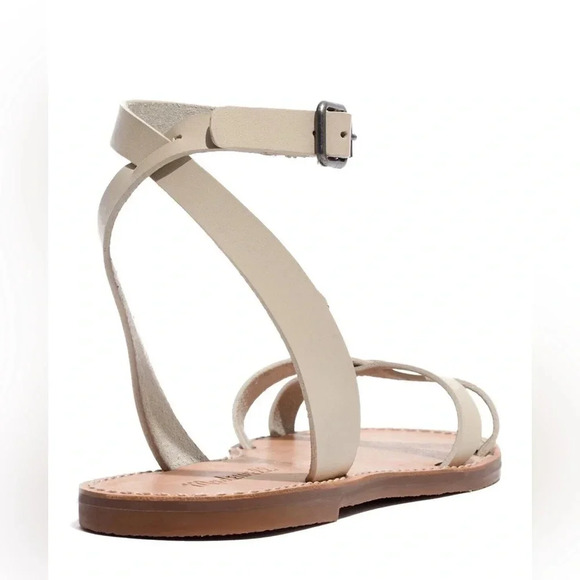 Madewell Boardwalk Dried Flax Leather Ankle Sandals - Picture 3 of 7